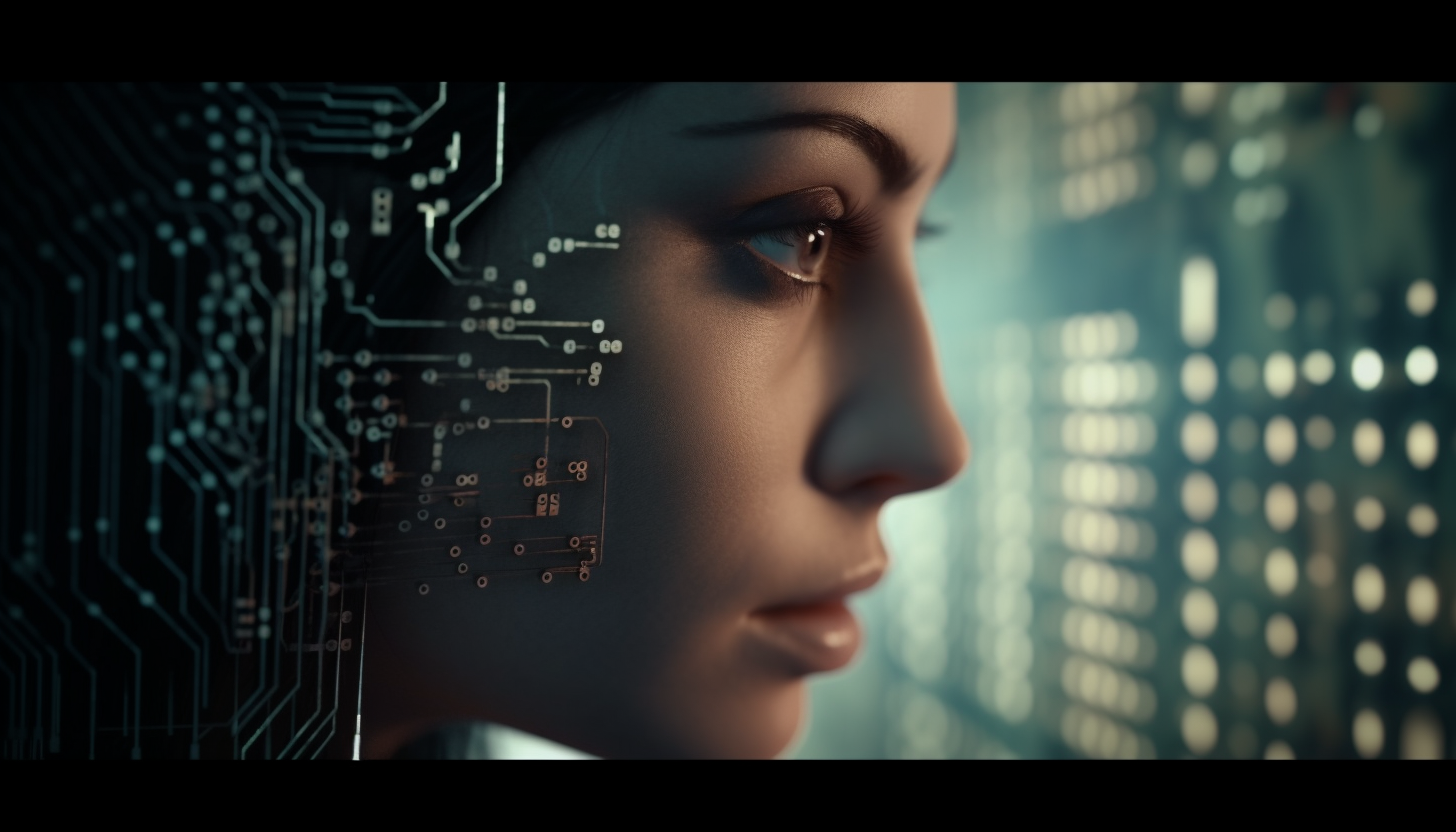 Achievement illustration with circuit board motif